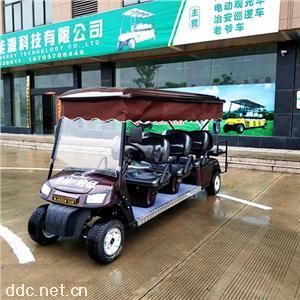  傲森8座电动观光车加装饰帘